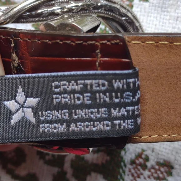 Brighton Leather Brown Belt Size 32 - Picture 9 of 11